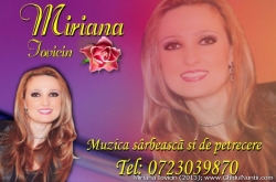 Miriana Iovicin:Miriana Iovicin, Muzica live, petreceri  de neuitat, muzica sarbeasca pentru orice fel de eveniment